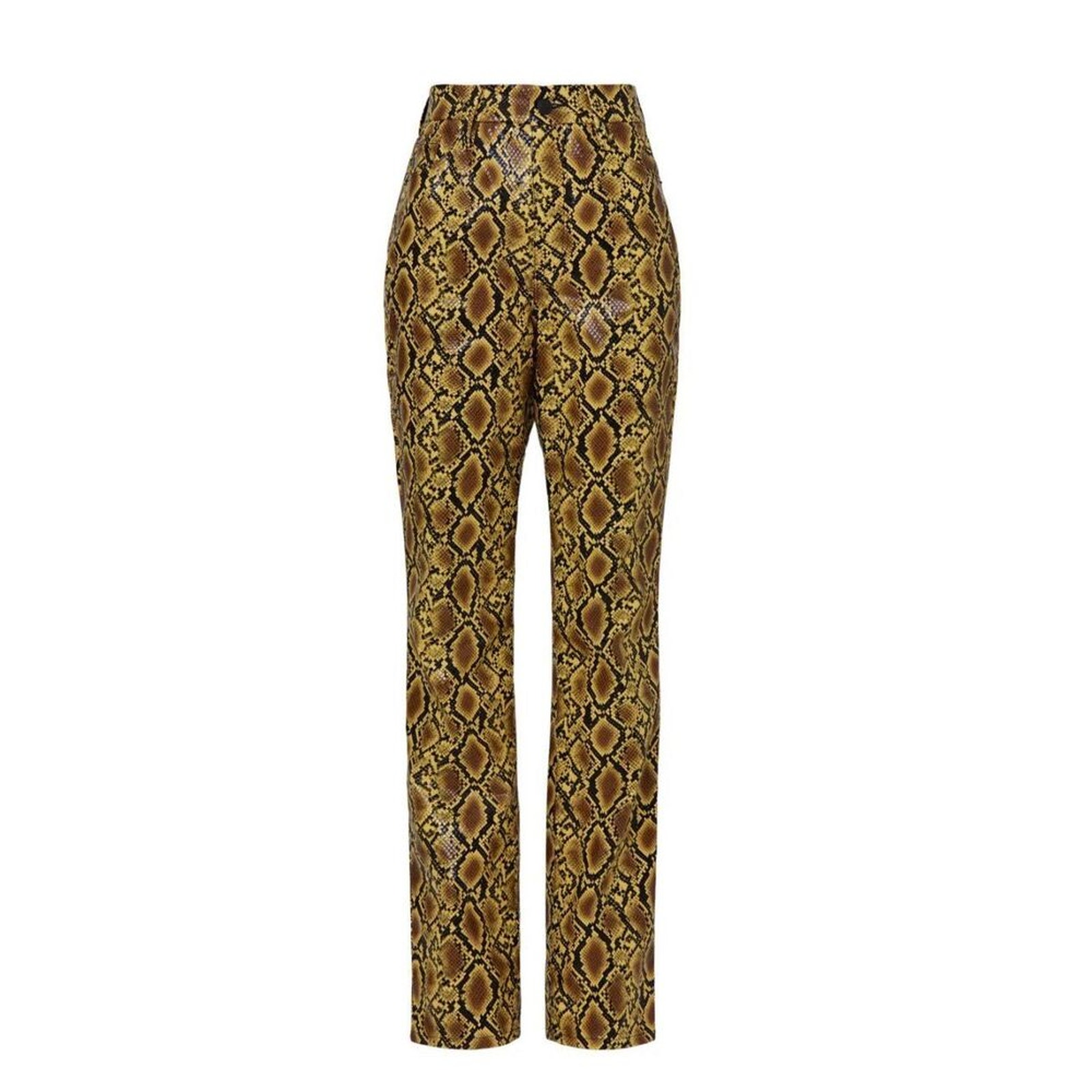 Good American Good Icon Snake Faux Leather Pants Animal Print Size 2 New